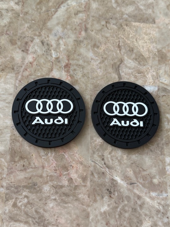 Other - Audi Car Cup Coasters in Black Set of 2 NWT